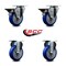 Service Caster 4'' Blue Poly Wheel Swivel Top Plate Caster Set with 2 Posi Brakes 2 Rigid, 4PK SCC-20S414-PPUB-BLUE-PLB-2-R-2 - alternate 6